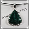 MALACHITE - Pendentif Argent - Goutte - 33x28 mm - P016 Zare