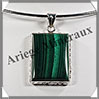 MALACHITE - Pendentif Argent - Rectangle - 30x23 mm - P018 Zare