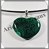 MALACHITE - Pendentif Argent - Coeur - 26x22 mm - C001 Zare