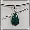 MALACHITE - Pendentif Argent - Goutte - 30x15 mm - W002 Zare