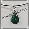 MALACHITE - Pendentif Argent - Goutte - 28x15 mm - W003 Zare