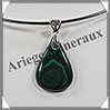 MALACHITE - Pendentif Argent - Goutte - 35x20 mm - W006 Zare