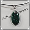 MALACHITE - Pendentif Argent - Ovale - 32x18 mm - W009 Zare