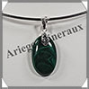 MALACHITE - Pendentif Argent - Ovale - 30x15 mm - W010 Zare