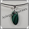 MALACHITE - Pendentif Argent - Ovale - 30x15 mm - W013 Zare