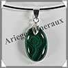 MALACHITE - Pendentif Argent - Ovale - 20x12 mm - W016 Zare