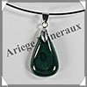 MALACHITE - Pendentif Argent - Goutte - 27x15 mm - W017 Zare