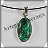 MALACHITE - Pendentif Argent - Ovale - 22x10 mm - W019 Zare