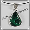 MALACHITE - Pendentif Argent - Goutte - 25x20 mm - W020 Zare