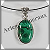 MALACHITE - Pendentif Argent - Ovale - 25x18 mm - W021 Zare