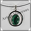 MALACHITE - Pendentif Argent - Ovale - 20x15 mm - W025 Zare