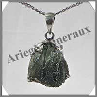 MOLDAVITE - Pendentif Argent - 20x20 mm - C004