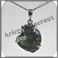 MOLDAVITE - Pendentif Argent - 25x25 mm - C005