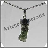 MOLDAVITE - Pendentif Argent - 25x15 mm - C015
