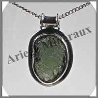 MOLDAVITE - Pendentif Argent - 30x25 mm - C018