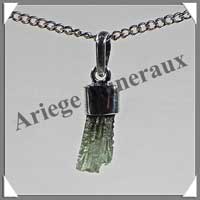 MOLDAVITE - Pendentif Argent - 20x5 mm - C020