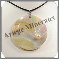 NACRE et PERLE BLANCHE - Pendentif - 50 mm - NN2B