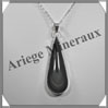OEIL CELESTE - Pendentif GOUTTE Cercle - 52x18x8 mm - 13,7 grammes - G031 Mexique