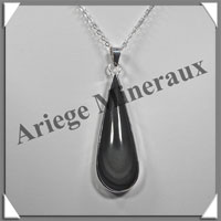 OEIL CELESTE - Pendentif GOUTTE Cercle - 52x18x8 mm - 13,7 grammes - G031