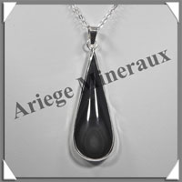 OEIL CELESTE - Pendentif GOUTTE Cercle - 55x21x8 mm - 15,4 grammes - G032