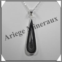 OEIL CELESTE - Pendentif GOUTTE Cercle - 60x15x7 mm - 11,1 grammes - G033