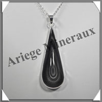 OEIL CELESTE - Pendentif GOUTTE Cercle - 60x21x10 mm - 19,4 grammes - G037