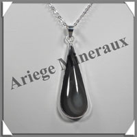 OEIL CELESTE - Pendentif GOUTTE Cercle - 55x18x7 mm - 13,2 grammes - G038