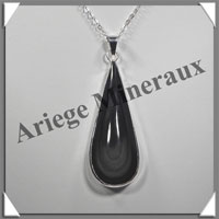 OEIL CELESTE - Pendentif GOUTTE Cercle - 60x23x9 mm - 18,6 grammes - G040