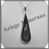 OEIL CELESTE - Pendentif GOUTTE Cercle - 60x19x8 mm - 17,9 grammes - G042