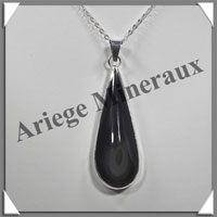 OEIL CELESTE - Pendentif GOUTTE Cercle - 53x18x9 mm - 15,3 grammes - G044