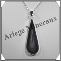 OEIL CELESTE - Pendentif GOUTTE Cercle - 59x18x9 mm - 14,9 grammes - G045