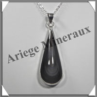 OEIL CELESTE - Pendentif GOUTTE Cercle - 50x20x9 mm - 16,4 grammes - G047