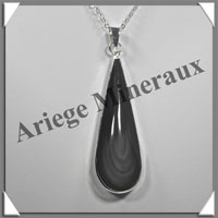 OEIL CELESTE - Pendentif GOUTTE Cercle - 62x20x9 mm - 17,3 grammes - G048