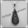 OEIL CELESTE - Pendentif GOUTTE Cercle - 50x20x11 mm - 17,9 grammes - G049 Mexique