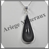 OEIL CELESTE - Pendentif GOUTTE Cercle - 50x19x8 mm - 12,6 grammes - G051