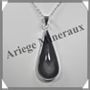 OEIL CELESTE - Pendentif GOUTTE Cercle - 50x20x8 mm - 14,6 grammes - G053 Mexique
