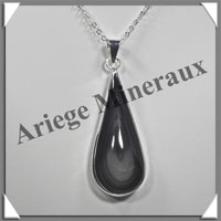 OEIL CELESTE - Pendentif GOUTTE Cercle - 50x20x8 mm - 14,6 grammes - G053
