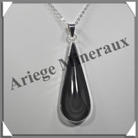 OEIL CELESTE - Pendentif GOUTTE Cercle - 60x20x9 mm - 17,5 grammes - G054