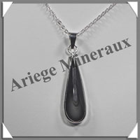 OEIL CELESTE - Pendentif GOUTTE Cercle - 40x13x8 mm - 8,2 grammes - G001