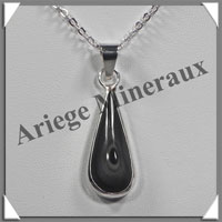 OEIL CELESTE - Pendentif GOUTTE Cercle - 30x11x7 mm - 6,2 grammes - G003