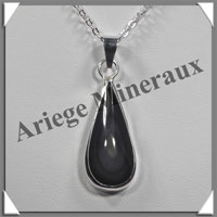 OEIL CELESTE - Pendentif GOUTTE Cercle - 30x13x7 mm - 7,3 grammes - G004