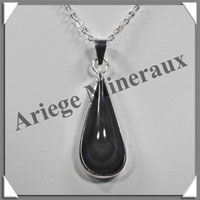 OEIL CELESTE - Pendentif GOUTTE Cercle - 35x15x9 mm - 9,2 grammes - G005