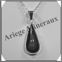 OEIL CELESTE - Pendentif GOUTTE Cercle - 30x13x9 mm - 7,2 grammes - G006
