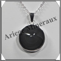 OEIL CELESTE - Pendentif GOUTTE Cercle - 25x25x13 mm - 12,2 grammes - G007