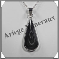 OEIL CELESTE - Pendentif GOUTTE Cercle - 42x20x10 mm - 11,8 grammes - G008