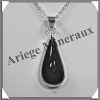 OEIL CELESTE - Pendentif GOUTTE Cercle - 35x15x7 mm - 8,6 grammes - G012