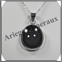 OEIL CELESTE - Pendentif OVALE Cercl - 25x22x8 mm - 11,0 grammes - G014