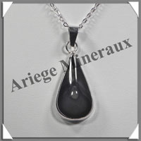 OEIL CELESTE - Pendentif GOUTTE Cercle - 32x17x7 mm - 8,6 grammes - G015