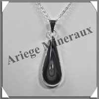 OEIL CELESTE - Pendentif GOUTTE Cercle - 38x15x10 mm - 8,6 grammes - G017