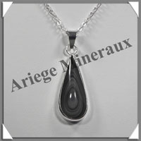 OEIL CELESTE - Pendentif GOUTTE Cercle - 35x15x8 mm - 8,6 grammes - G018